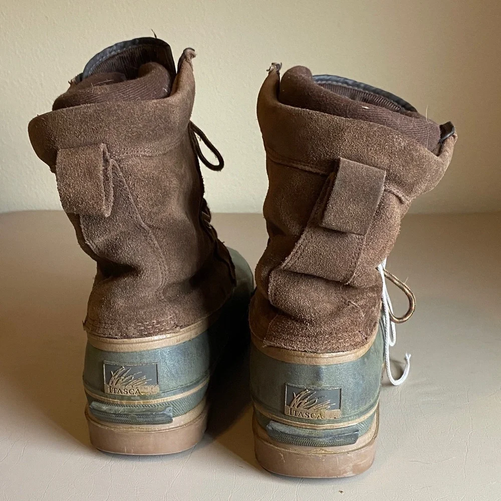 Itasca Brown and Green Men's Rain & Snow Boots